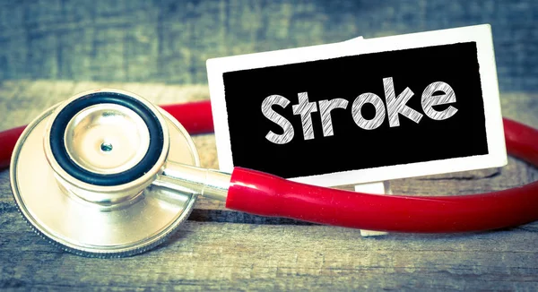 Stroke inscription by stethoscope — Stock Photo, Image