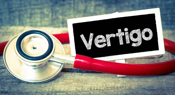 Vertigo inscription by stethoscope — Stock Photo, Image