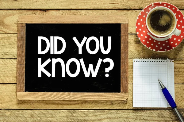 Did you know? handwritten on blackboard — Stock Photo, Image