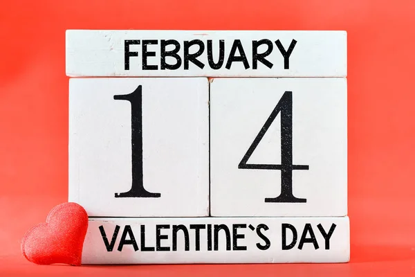 14 February on calendar — Stock Photo, Image