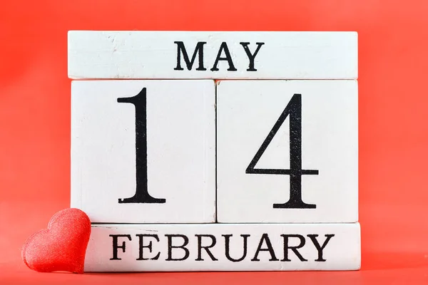 14 February on calendar — Stock Photo, Image