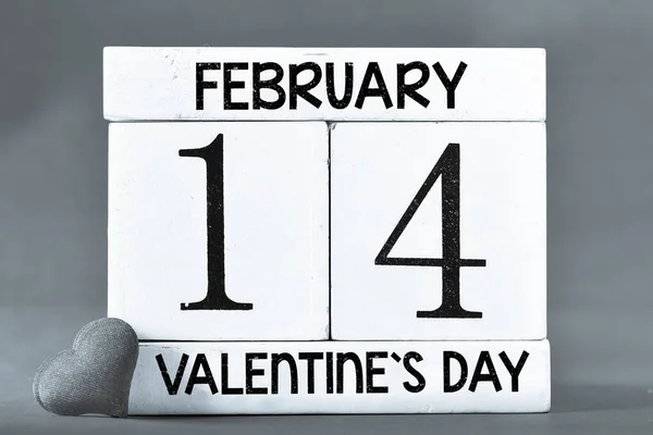 14 February on calendar — Stock Photo, Image