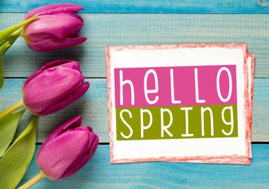 Lale ile metin Merhaba bahar