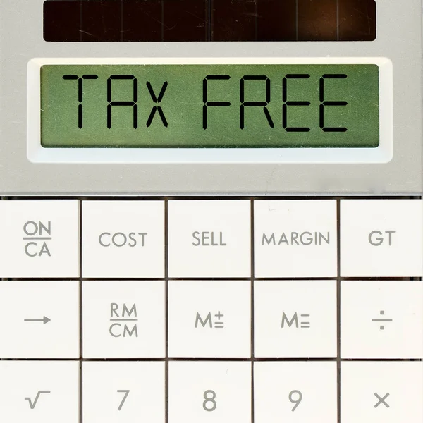 Calculadora con texto Tax free — Foto de Stock