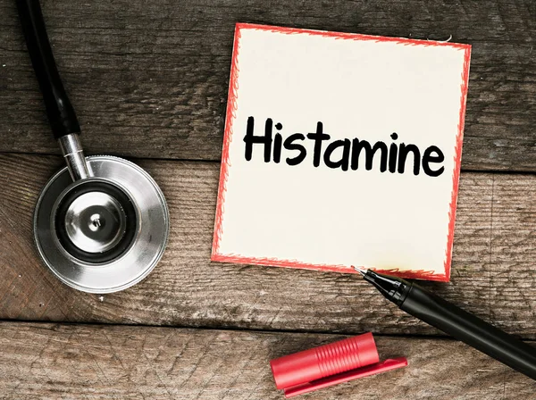 Sticker with inscription Histamine — Stock Photo, Image