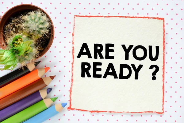 Are you ready inscription — Stock Photo, Image