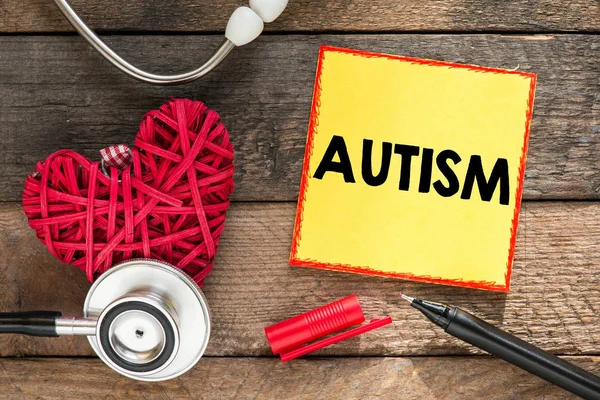 Sticker with inscription autism — Stock Photo, Image