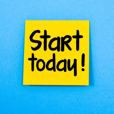 Bugün başlaması ile birlikte boş Not.