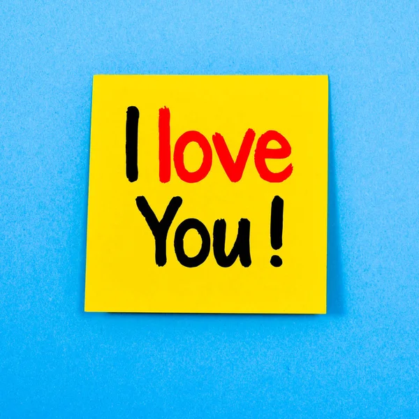 Blank note with i love you. — Stock Photo, Image