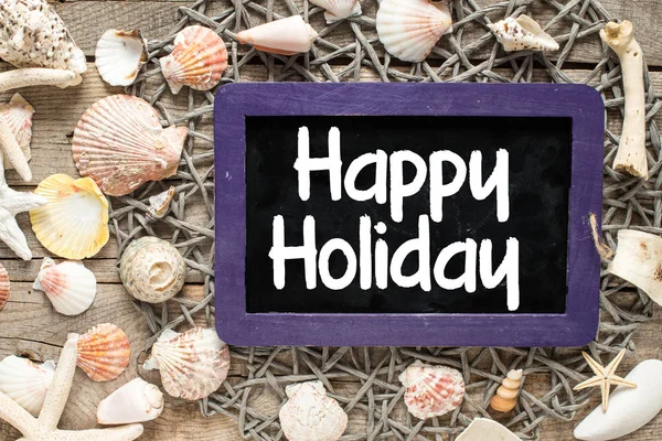 Happy holiday text — Stockfoto