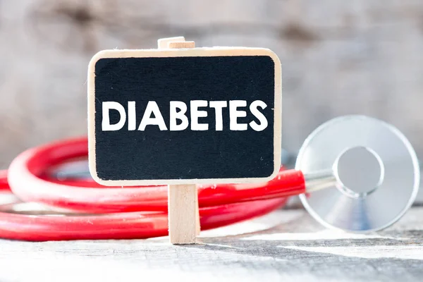 Pizarra con palabra diabetes — Foto de Stock