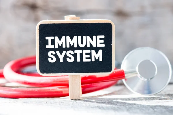 Blackboard with word immune system — Stock Photo, Image