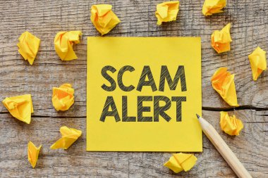 Scam Uyarı yazıt ile Not