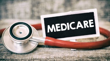 Tıp kavramı. Medicare ile yazı tahtası 