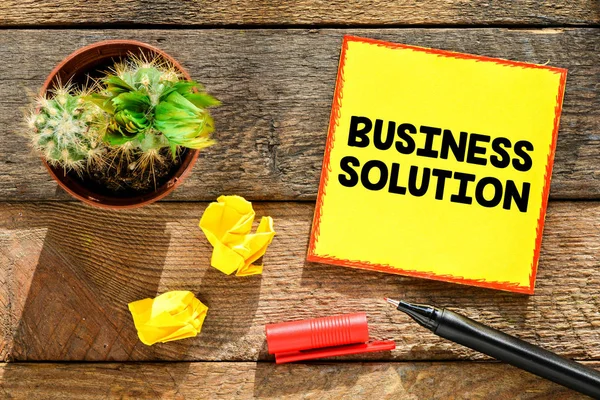 Business solution handwriting — Stock Photo, Image