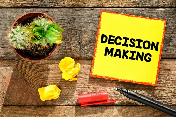 Decision making inscription — Stock Photo, Image