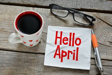 Nisan el yazısı peçeteye Merhaba 