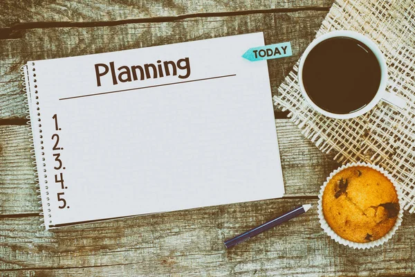 Inscriptie planning voor vandaag. — Stockfoto