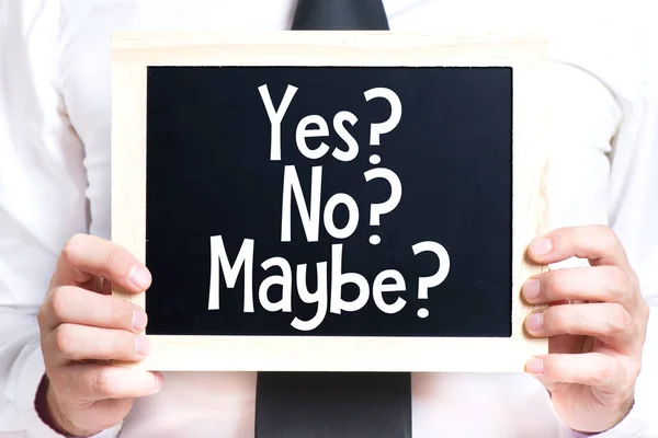 Choose Yes No May be on blackboard. — Stock Photo, Image