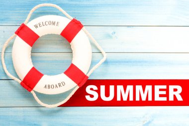 Yaz ve lifebuoy ile hoş geldiniz