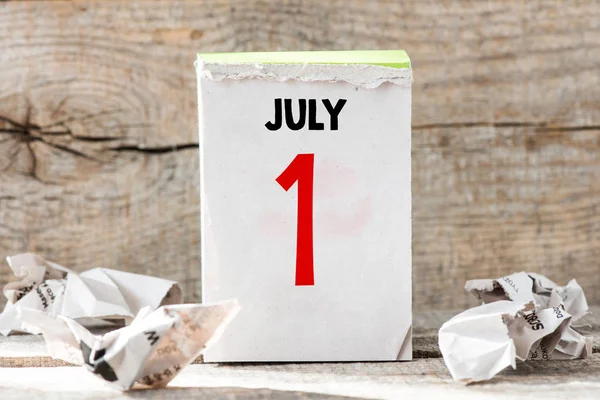 1 del calendario de julio — Foto de Stock