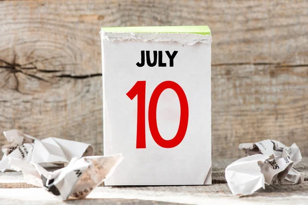 10 of July calendar — Stock Photo, Image