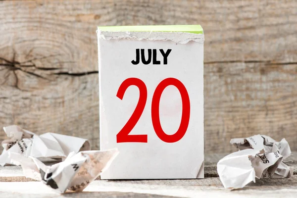 20 of July calendar