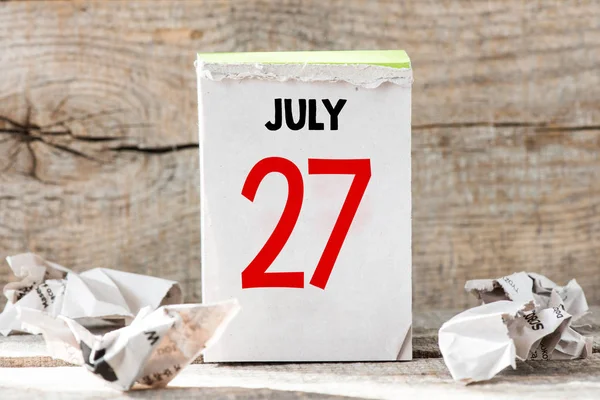 27 of July calendar