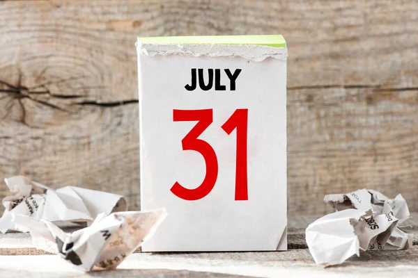 31 of July calendar