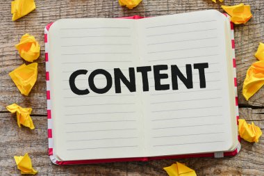 metin içeriği ile dizüstü açtı