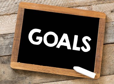 metin gol ile yazı tahtası 