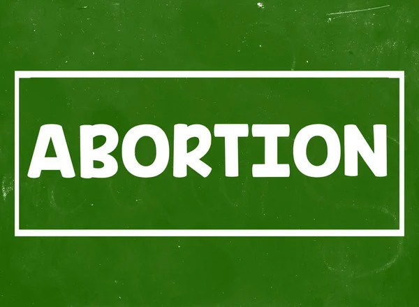 Parola scritta a mano aborto — Foto Stock