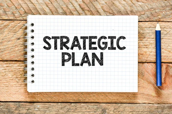 Plano Estratégico Escrever Livro Notas — Fotografia de Stock