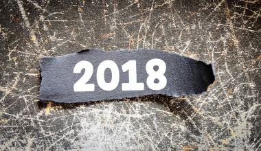 kağıt üzerine siyah 2018 işareti 