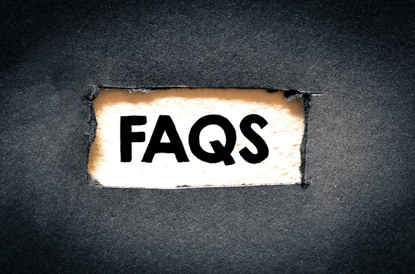 Faqs Sign Black Background — Stock Photo, Image