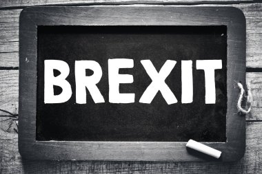 brexit witing yazı tahtası üzerinde 