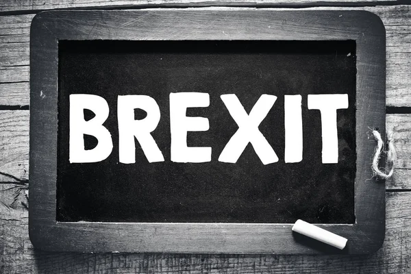 Brexit Witing Blackboard — Stockfoto