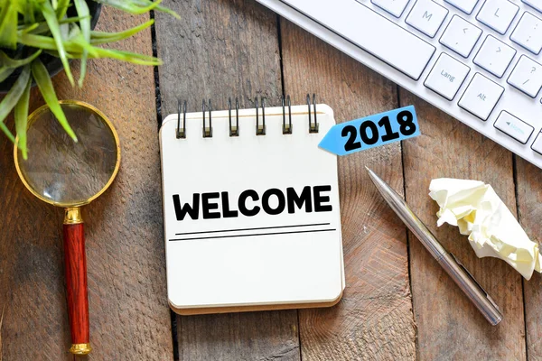 2018 yazma not defterinde hoş geldiniz 