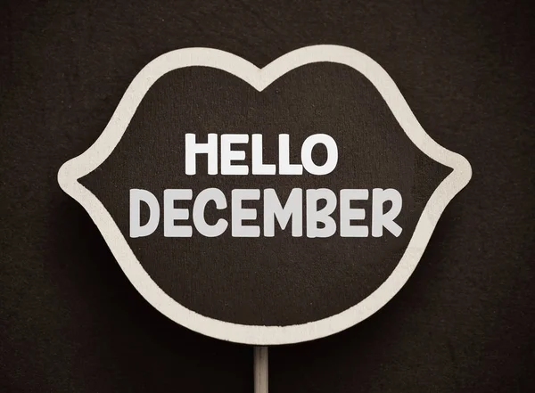 Hello December Jel Alakja Ajkak — Stock Fotó