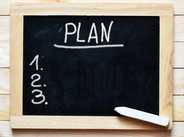 Plan Schrijven Blackboard — Stockfoto