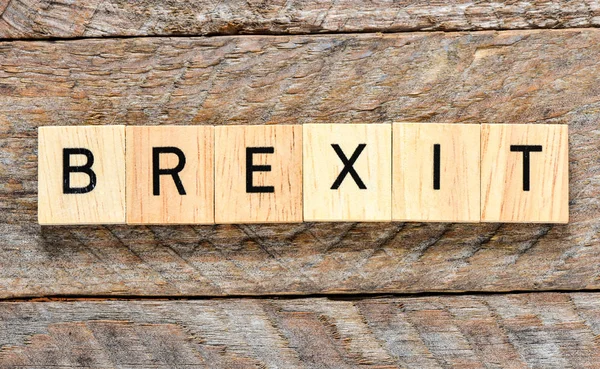 Brexit Wooden Cubes — Stock Photo, Image