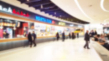 Alışveriş merkezinin bulanık arkaplanı