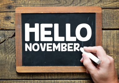 adam Merhaba Kasım tahtaya yazma. 