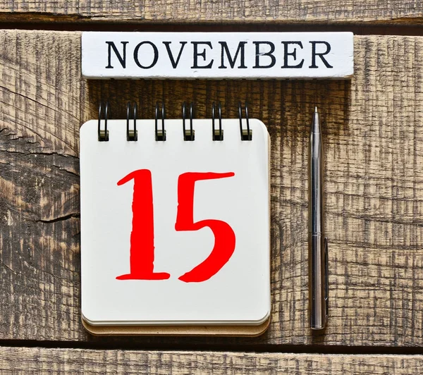 Calendar of November and pen — Stock Photo, Image