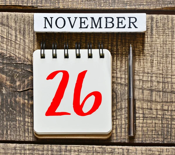 Agenda november en pen — Stockfoto