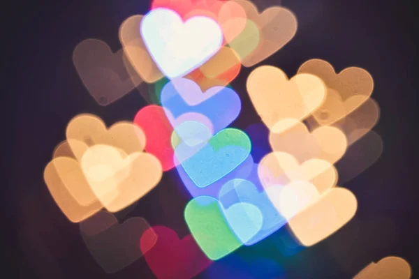 Fondo San Valentín Corazones Abstractos Bokeh Como Fondo Fondo San —  Fotos de Stock