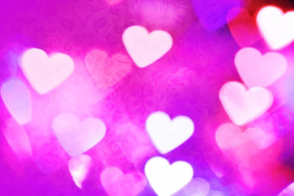 Valentines Pozadí Abstract Bokeh Srdce Jako Pozadí Valentine Den Pozadí — Stock fotografie