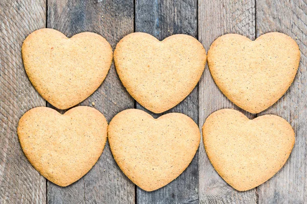 Cookies Форме Сердца Заднем Плане — стоковое фото