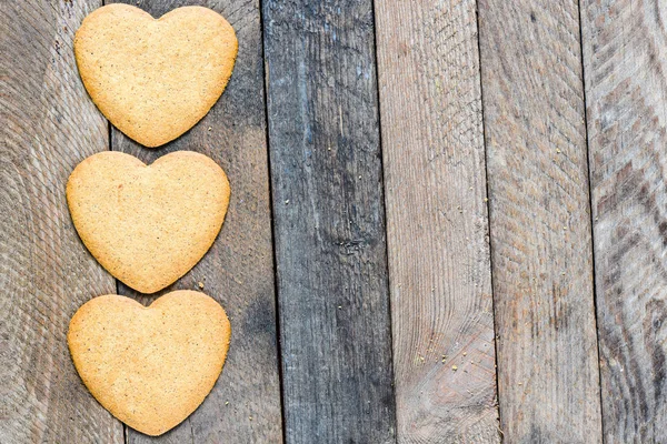 Cookies Forma Coração Isolados Fundo — Fotografia de Stock