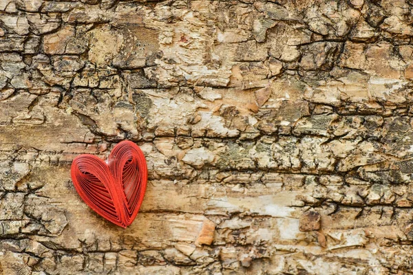 Coeur Sur Fond Bois Fond Dans Style Saint Valentin Coeur — Photo